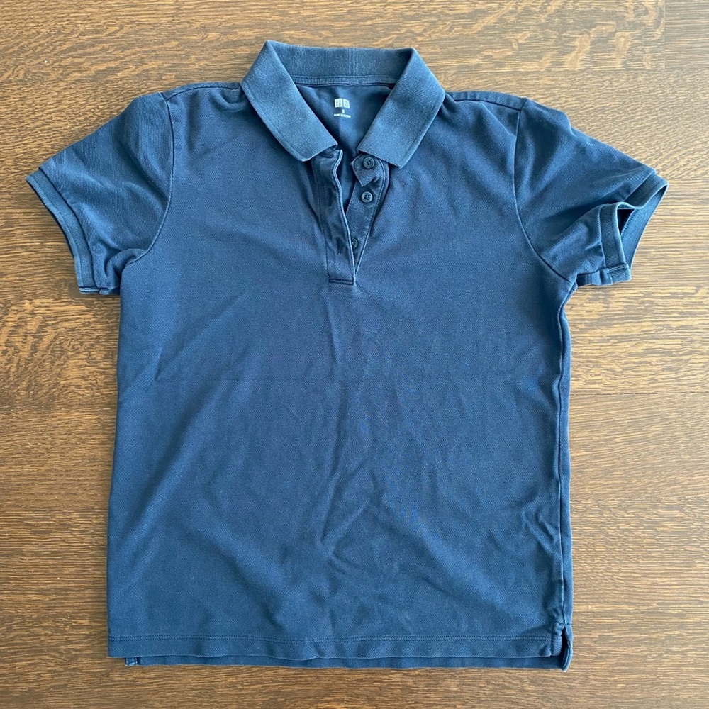 Uniqlo Women’s Navy Polo Button Shirt